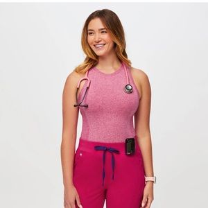 FIGS pink seamless tank top size medium